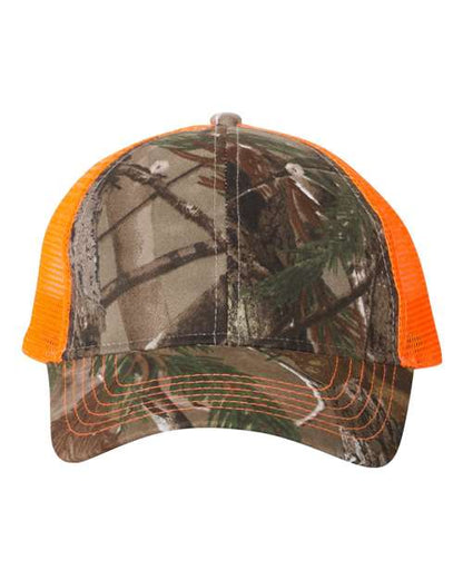 Kati Licensed Camo Mesh Back Cap - Realtree AP/ Neon Orange Front