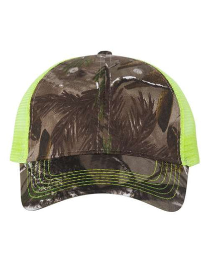 Kati Licensed Camo Mesh Back Cap - Realtree AP/ Neon Yellow Front