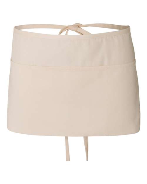 Q-Tees Waist Apron with Pockets - Natural Front