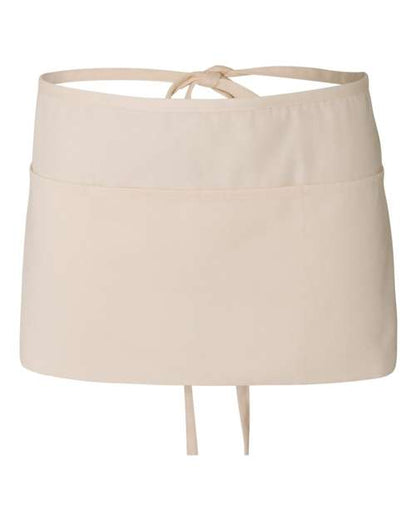 Q-Tees Waist Apron with Pockets - Natural Front