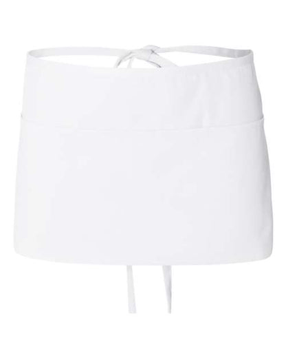 Q-Tees Waist Apron with Pockets - White Front