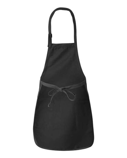 Q-Tees Full-Length Apron with Pockets - Back