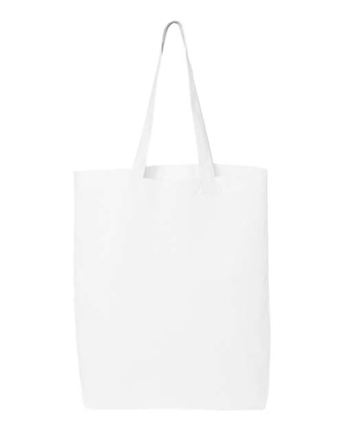 Q-Tees 12L Economical Tote - White Front