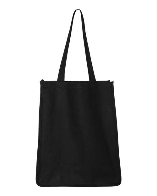 Q-Tees 27L Jumbo Shopping Bag - Black Front