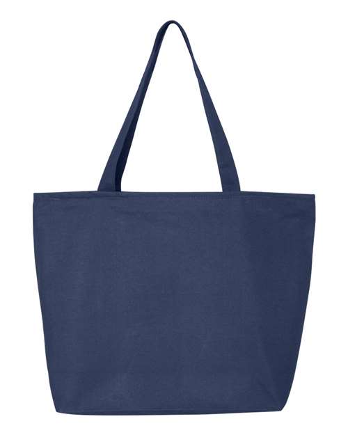 Q-Tees 25L Zippered Tote - Navy Front