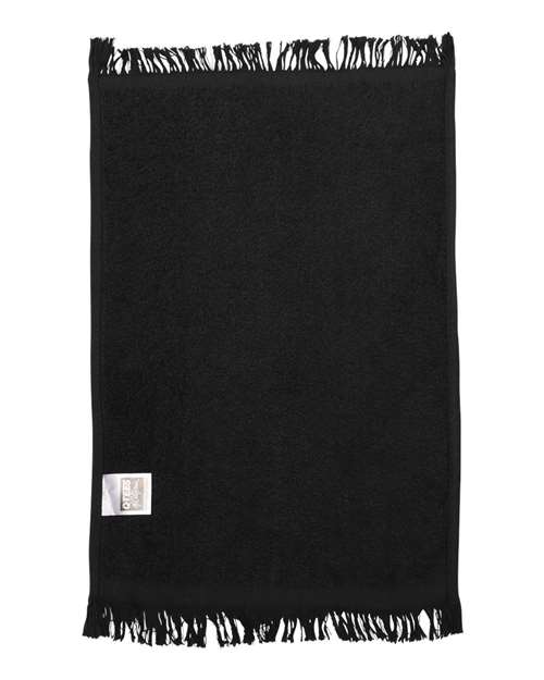 Q-Tees Fringed Fingertip Towel - Back