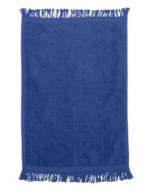 Q-Tees Fringed Fingertip Towel - Royal Front