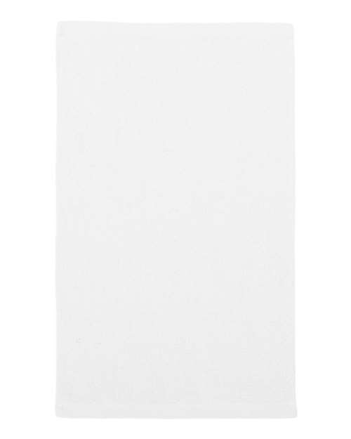 Q-Tees Budget Rally Towel - White Front