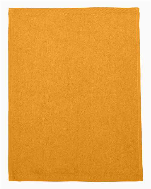 Q-Tees Hemmed Fingertip Towel - Gold Front