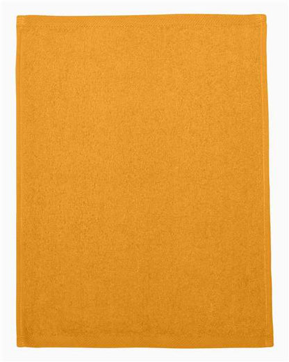 Q-Tees Hemmed Fingertip Towel - Gold Front