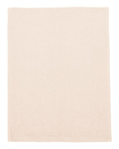Q-Tees Hemmed Fingertip Towel - Natural Front