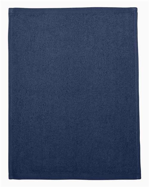 Q-Tees Hemmed Fingertip Towel - Navy Front