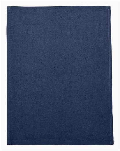 Q-Tees Hemmed Fingertip Towel - Navy Front