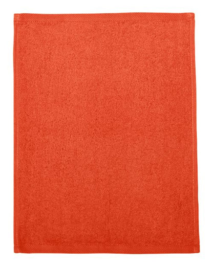 Q-Tees Hemmed Fingertip Towel - Orange Front