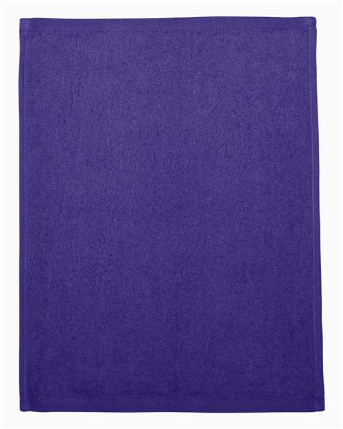 Q-Tees Hemmed Fingertip Towel - Purple Front