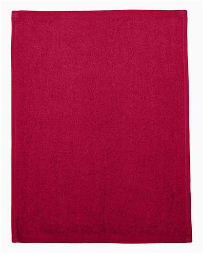 Q-Tees Hemmed Fingertip Towel - Red Front