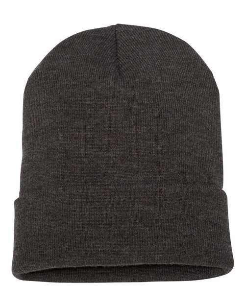 YP Classics Cuffed Beanie - Dark Grey Front