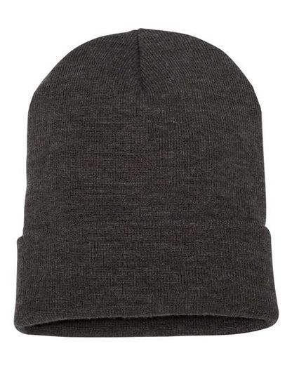 YP Classics Cuffed Beanie - Dark Grey Front