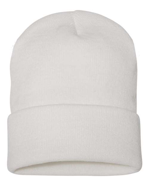 YP Classics Cuffed Beanie - White Front