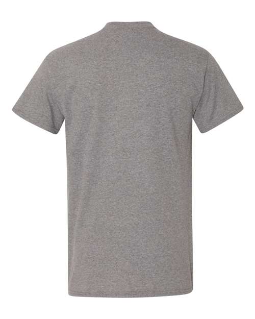 Unisex DryBlend® Pocket T-Shirt - Graphite Heather Back