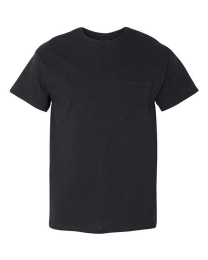 Unisex Heavy Cotton™ Pocket T-Shirt - Black Front