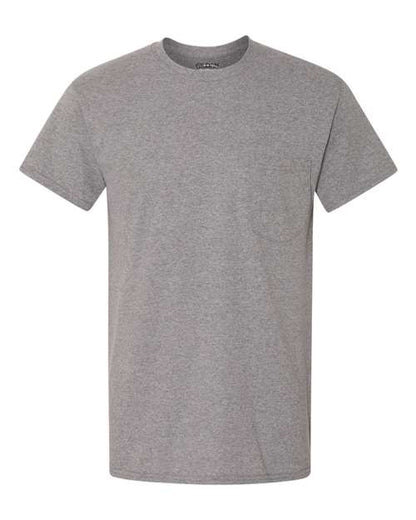 Gildan Unisex Heavy Cotton™ Pocket T-Shirt - Graphite Heather Front