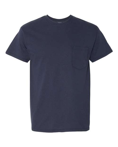 Unisex Heavy Cotton™ Pocket T-Shirt - Navy Front