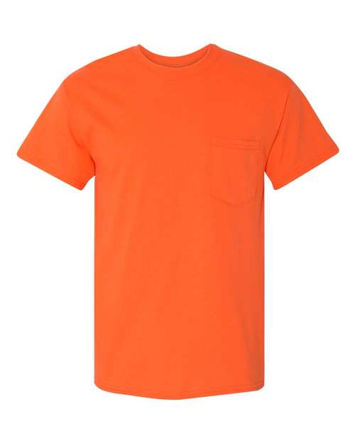 Gildan Unisex Heavy Cotton™ Pocket T-Shirt - Orange Front