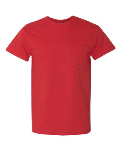 Gildan Unisex Heavy Cotton™ Pocket T-Shirt - Red Front