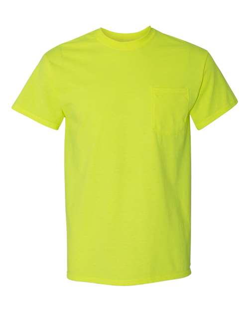 Unisex Heavy Cotton™ Pocket T-Shirt - Safety Green Front