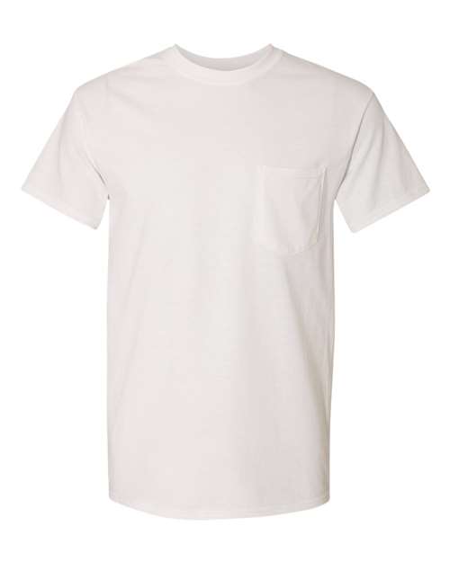 Unisex Heavy Cotton™ Pocket T-Shirt - White Front