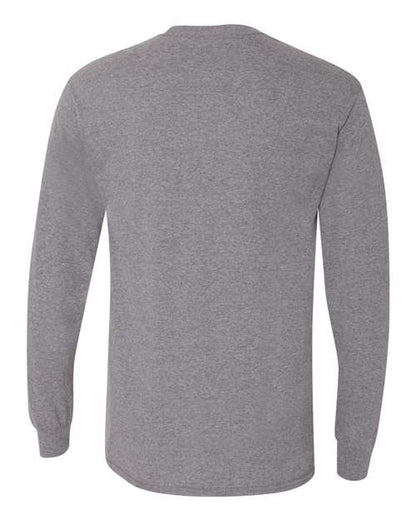 Unisex DryBlend® 50/50 Long Sleeve T-Shirt - Graphite Heather Back