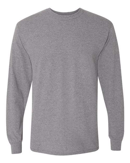 Unisex DryBlend® 50/50 Long Sleeve T-Shirt - Graphite Heather Front