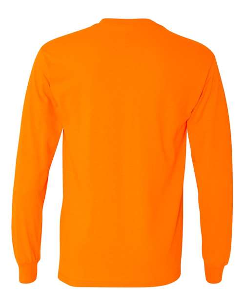 Unisex Heavy Cotton™ Long Sleeve T-Shirt - Safety Orange Back