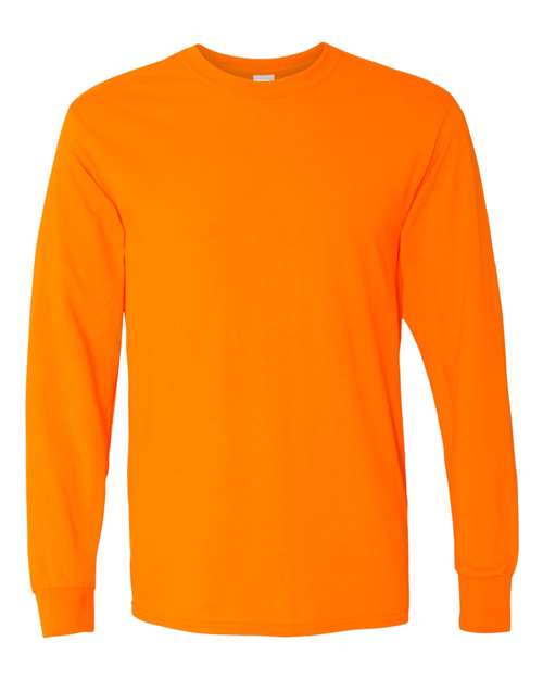 Unisex Heavy Cotton™ Long Sleeve T-Shirt - Safety Orange Front