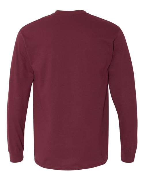 Unisex Heavy Cotton™ Long Sleeve T-Shirt - Maroon Back