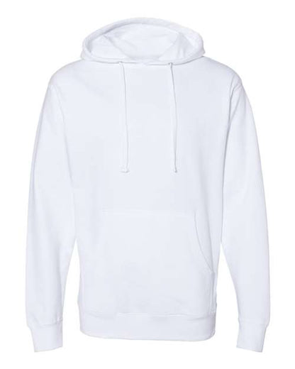 Independent Trading Co. Unisex Midweight Hooded Sweatshirt - White Front