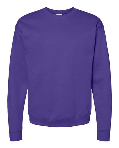 Hanes Unisex EcoSmart® Crewneck Sweatshirt - Purple Front