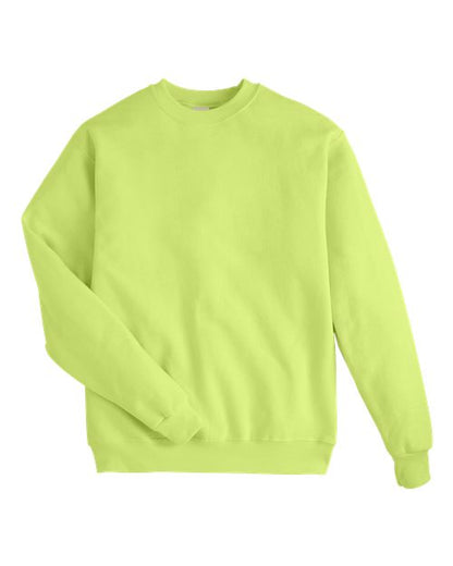 Hanes Unisex EcoSmart® Crewneck Sweatshirt - Safety Green Front