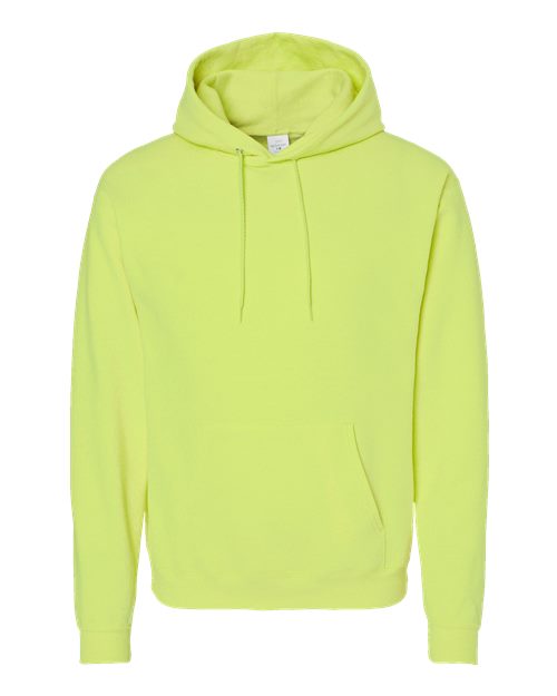 Hanes Unisex EcoSmart® Hooded Sweatshirt - Safety Green Front