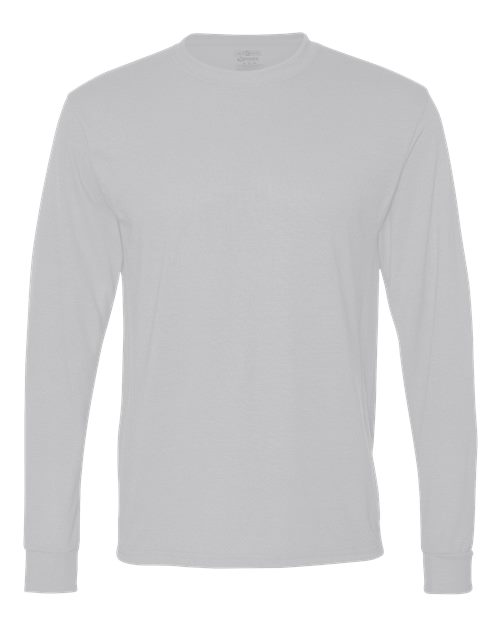 JERZEES Unisex Dri-Power® Performance Long Sleeve T-Shirt - Silver Front
