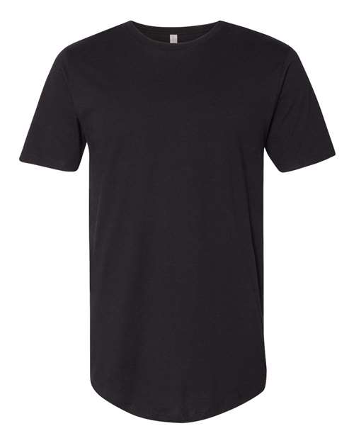 Next Level Unisex Cotton Long Body Tee - Black Front