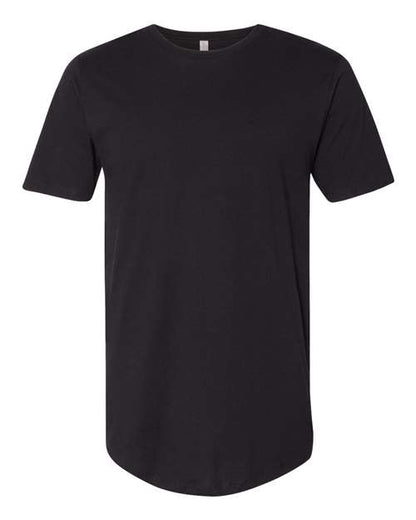 Next Level Unisex Cotton Long Body Tee - Black Front