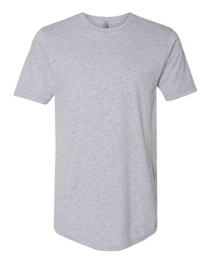 Next Level Unisex Cotton Long Body Tee - Heather Grey Front