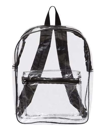 Liberty Bags Clear PVC Backpack - Black Front