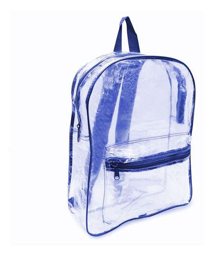 Liberty Bags Clear PVC Backpack - Royal Front