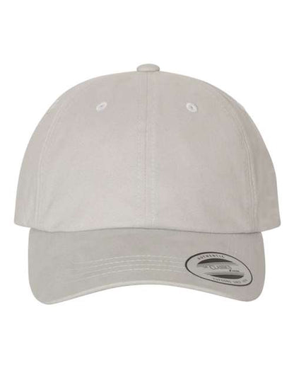 YP Classics Peached Cotton Twill Dad Hat - Light Grey Front