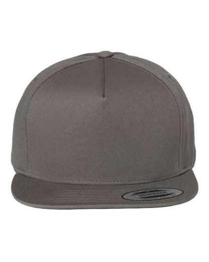 YP Classics Five-Panel Cotton Twill Snapback Cap - Dark Grey Front