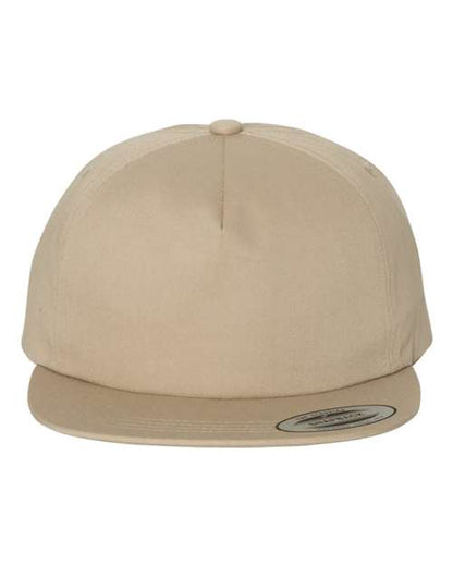 YP Classics Lightly-Structured Five-Panel Snapback Cap - Khaki Front