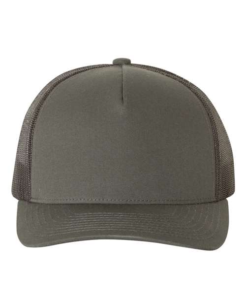 YP Classics Five-Panel Retro Trucker Cap - Charcoal Front